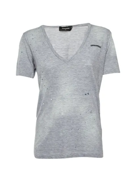 DSQUARED2 distressed V-neck T-shirt Grey 1337988