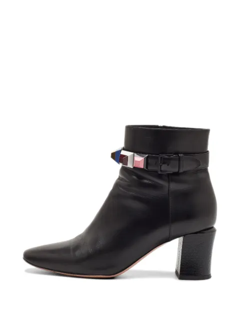 Fendi Pre-Owned studded ankle boots Black 1309224