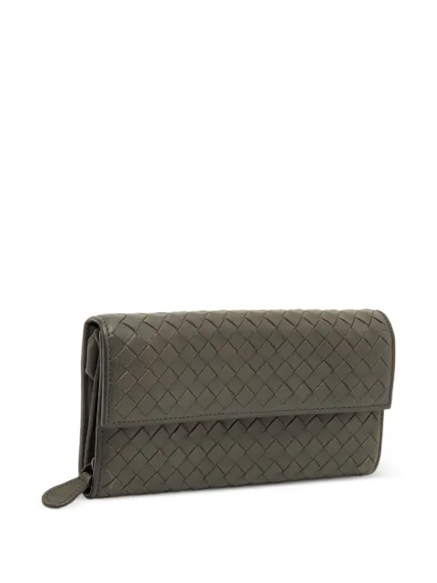 Bottega Veneta Pre-Owned Intrecciato flap wallet Grey 1291605