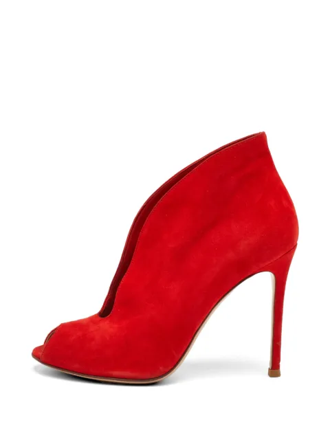 Gianvito Rossi Vamp peep-toe ankle boots Red 1280325