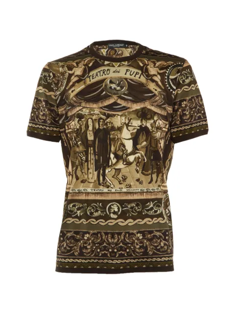 Dolce & Gabbana Pre-Owned Teatro Dei Pupi printed T-shirt Brown 1199368