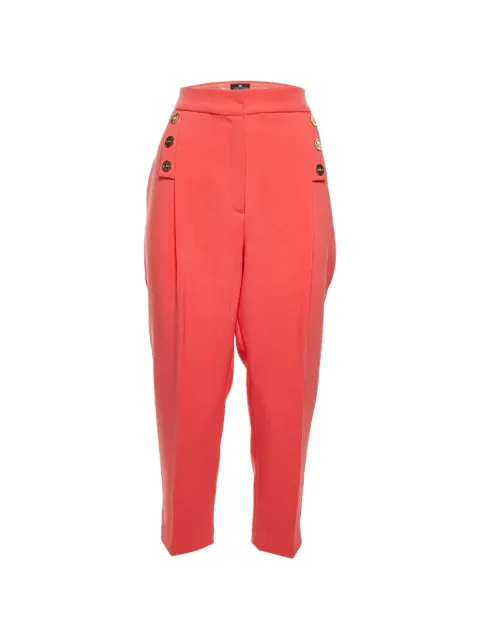 Elisabetta Franchi tapered crepe trousers Red 1286255