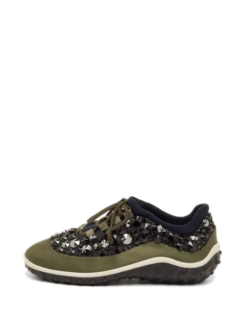 Miu Miu Pre-Owned Astro crystal-embellished sneakers Green 1256525