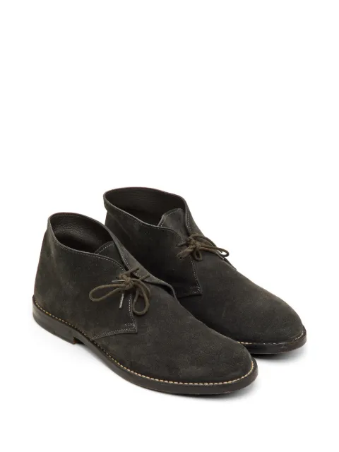 Bottega Veneta Pre-Owned round-toe suede derby boots Grey 1273903