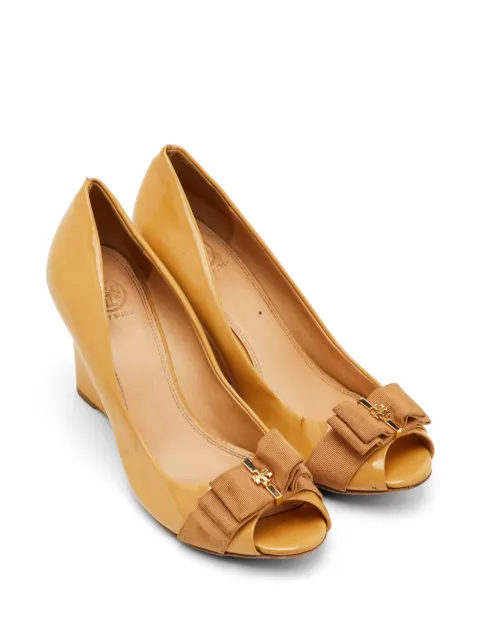 Tory Burch Trudy peep-toe wedge pumps Neutrals 1293817