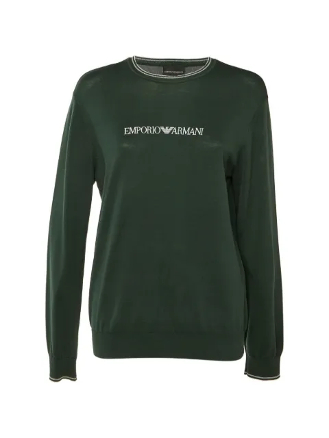 Emporio Armani Pre-Owned logo-embroidered sweater Green 1275120