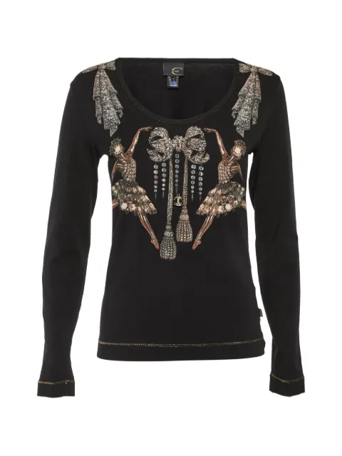 Just Cavalli Vintage printed long-sleeve top Black 1286570