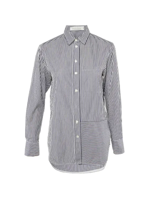 Victoria Beckham striped button-front shirt Blue 1224202