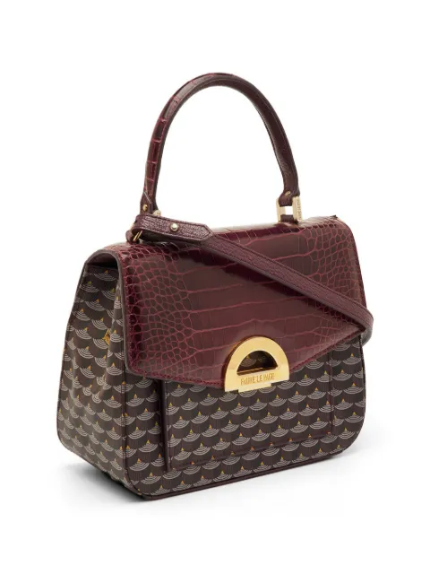 Fauré Le Page croc-embossed leather satchel bag Red 1291796