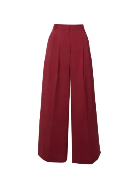 Weekend Max Mara wide-leg virgin-wool trousers Red 1300889