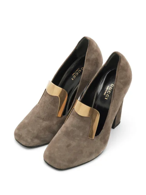 Gucci Pre-Owned block heel heeled pumps Brown 1301554