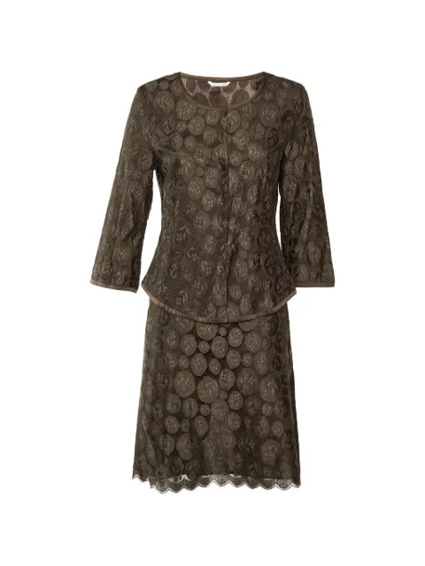 Max Mara lace button-front skirt suit Brown 1296698