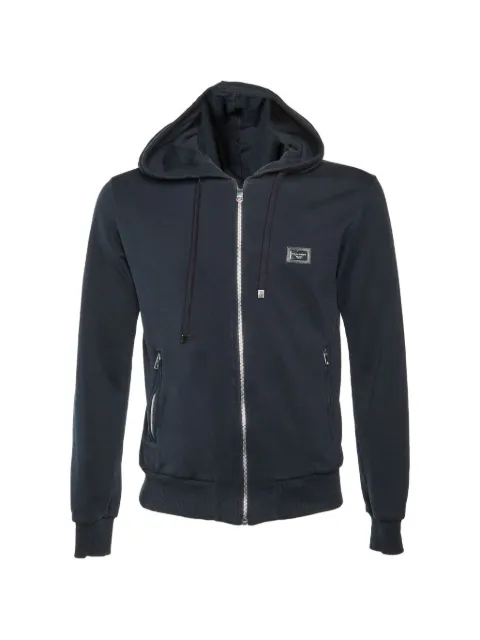 Dolce & Gabbana Pre-Owned small zip-up cotton hoodie Blue 1294648