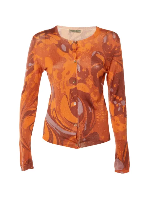 Bottega Veneta Pre-Owned Printed long-sleeve cardigan Orange 1305016