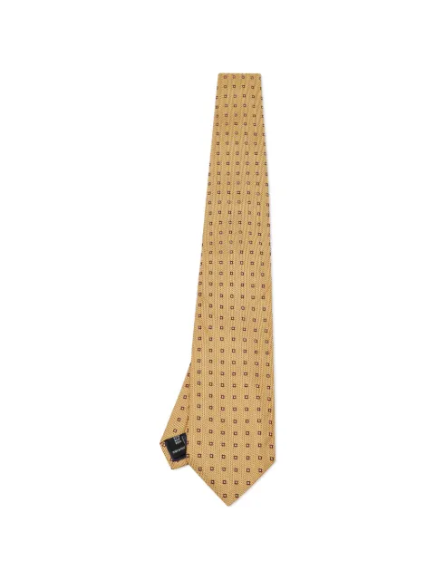 Balenciaga Pre-Owned square-pattern silk tie Yellow 1233134