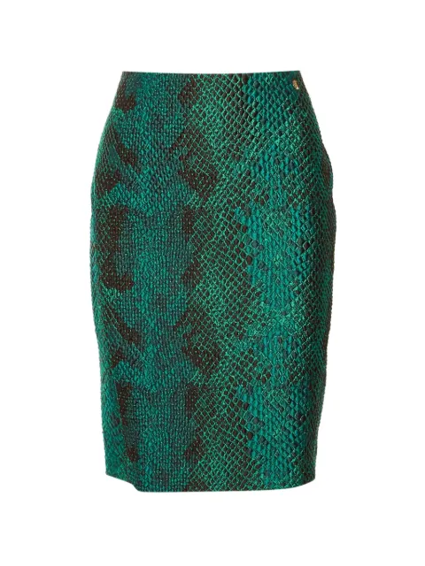 Versace Pre-Owned textured snakeskin-effect skirts Green 1297253