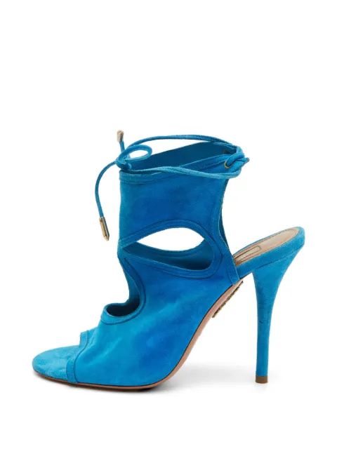 Aquazzura Sexy Thing cutout heeled sandals Blue 1308369