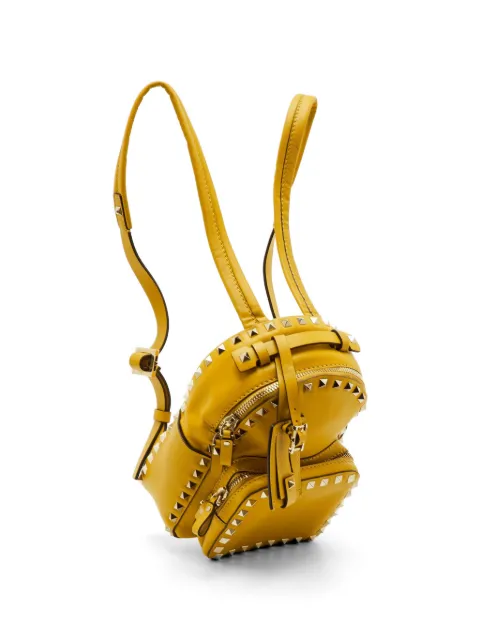 Valentino Garavani Pre-Owned Rockstud mini backpack Yellow 1304067
