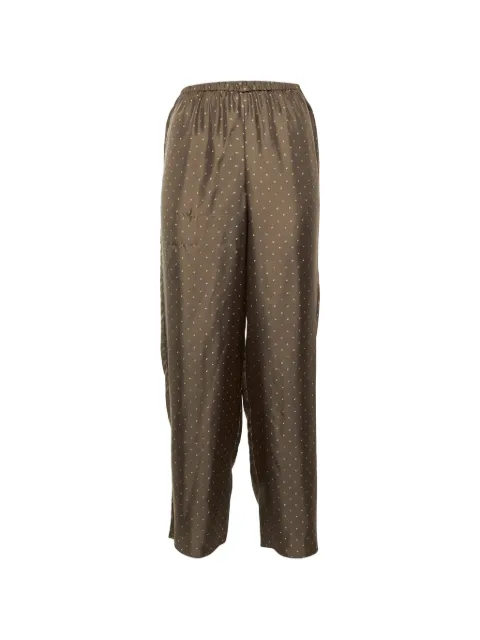Theory dot-print wide-leg trousers Brown 1248238