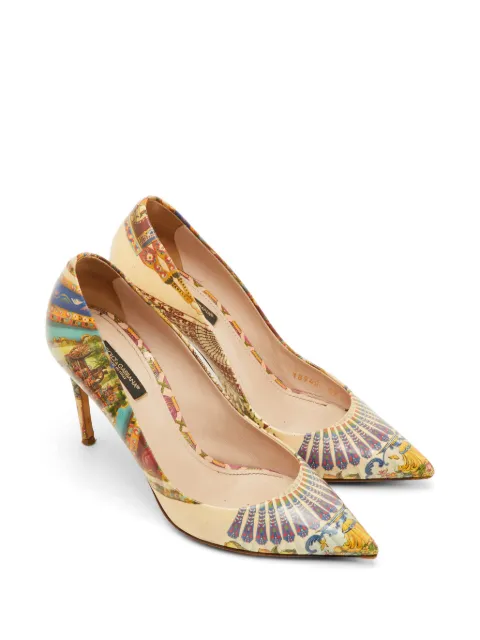 Dolce & Gabbana Pre-Owned printed pointed-toe pumps Neutrals 1295718
