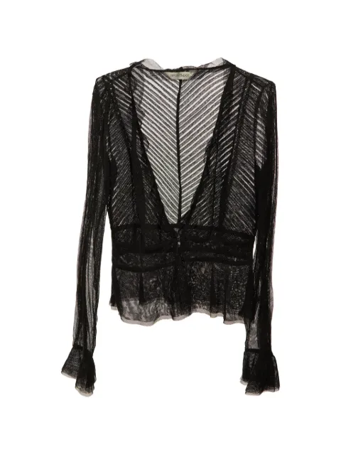 Sportmax sheer peplum blouse Black 1296147