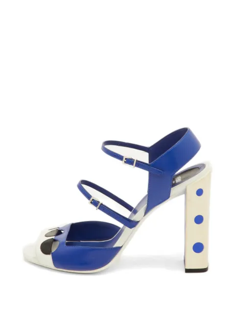 Fendi Pre-Owned polka-dot ankle-strap sandals Blue 1256510