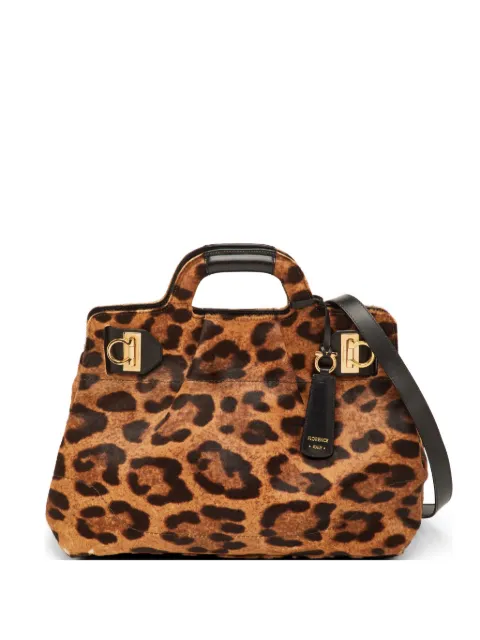 Ferragamo Pre-Owned leopard-print tote bag Brown 1253600
