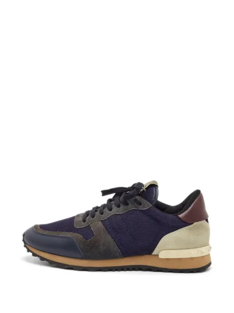 Valentino Garavani Pre-Owned Rockrunner panelled sneakers Blue 1308384