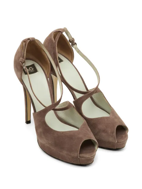 Dolce & Gabbana Pre-Owned peep-toe platform sandals Brown 1293094