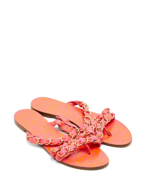 Sophia Webster chain-link flat sandals Pink 1304593