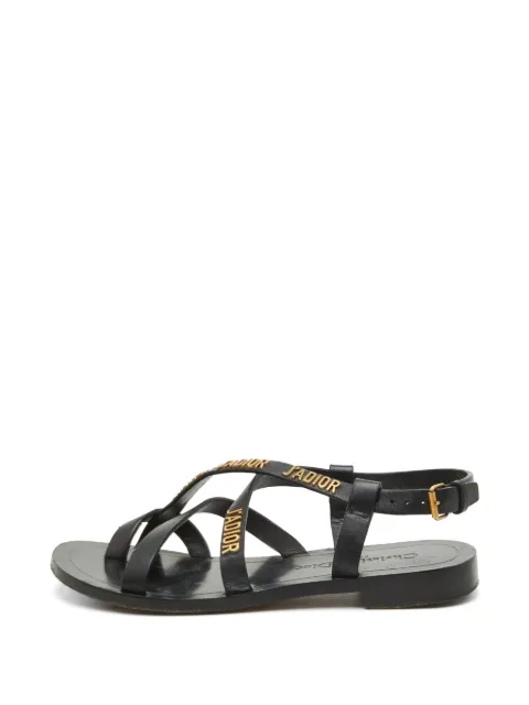 Christian Dior Pre-Owned J'Adior strappy flat sandals Black 1318580