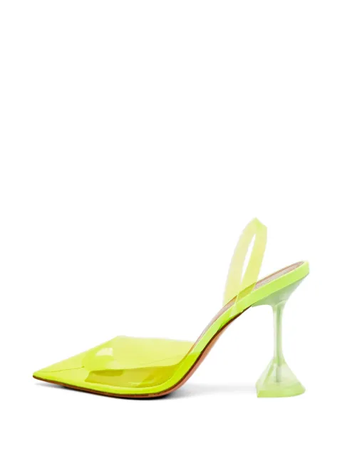 Amina Muaddi Holli Glass slingback pumps Yellow 1308773