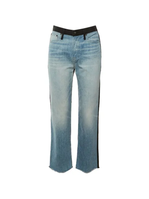 SIMKHAI Eliot boyfriend two-tone denim jeans Blue 1305115