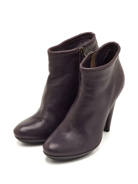 Bottega Veneta Pre-Owned leather ankle boots Purple 1300112
