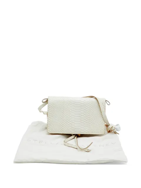Stella McCartney Pre-Owned python-effect crossbody bag White 1314190