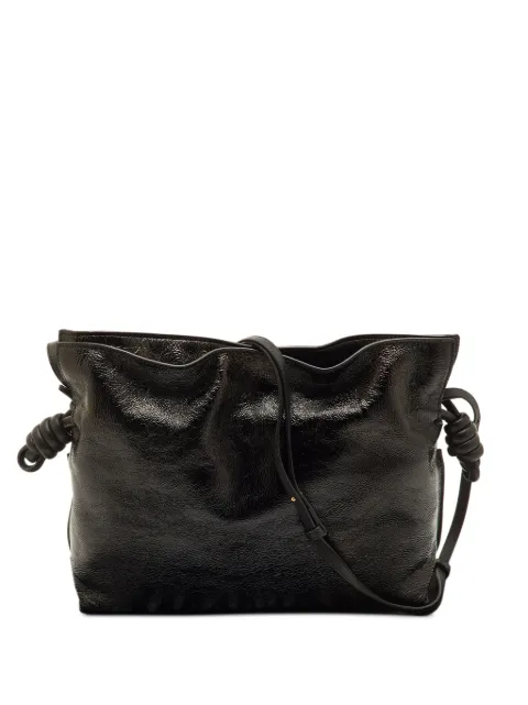 Loewe Pre-Owned 2021 Flamenco Knot leather shoulder bag Black 1308718