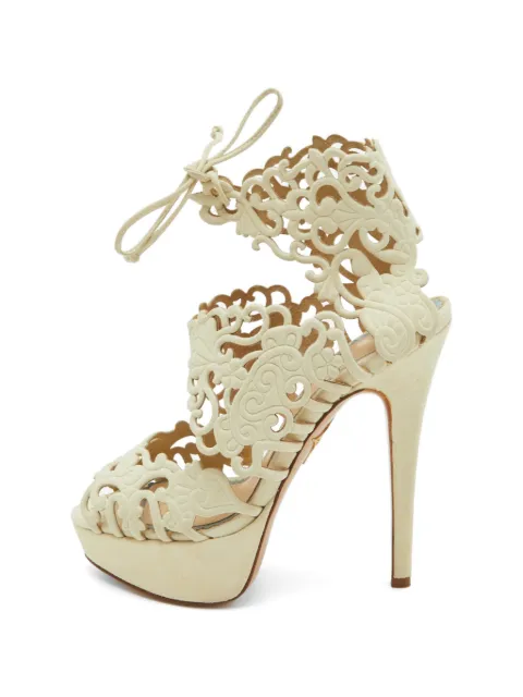 Charlotte Olympia Belinda laser-cut sandals Neutrals 1318428