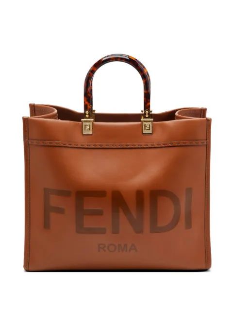 Fendi Pre-Owned Sunshine leather tote bag Brown 1314225