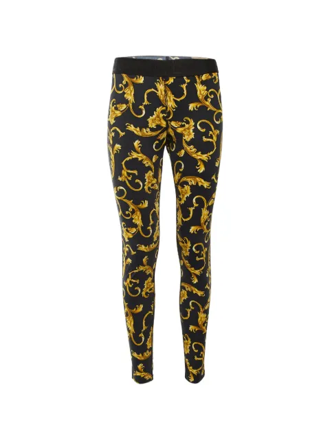 Versace Pre-Owned baroque-print jersey leggings Black 1336592