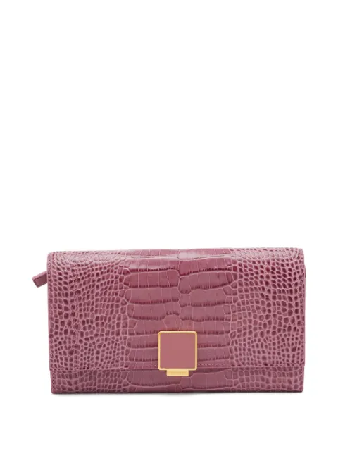 Smythson embossed-leather wallet Pink 1319078