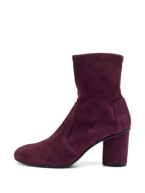 Stuart Weitzman suede block-heel boots Purple 1325325
