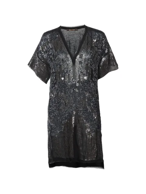 Roberto Cavalli Vintage sequined shift mini dress Black 1324169