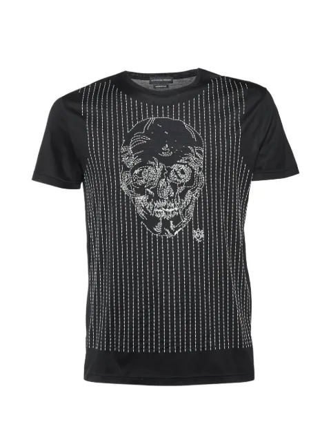 Alexander McQueen Pre-Owned skull-embroidered T-shirt Black 1333531