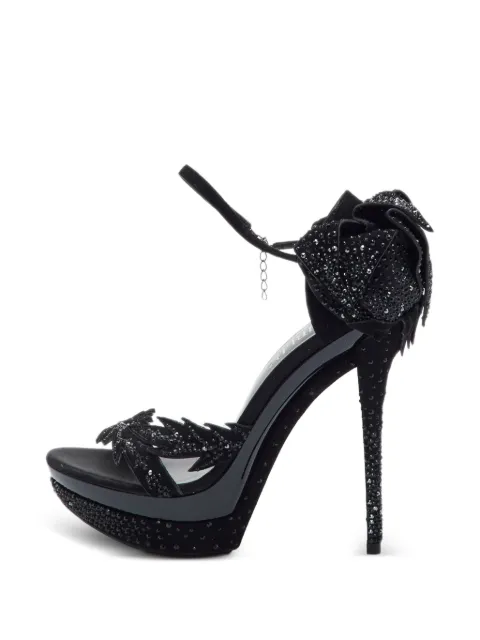 Loriblu crystal-embellished platform sandals Black 1327509