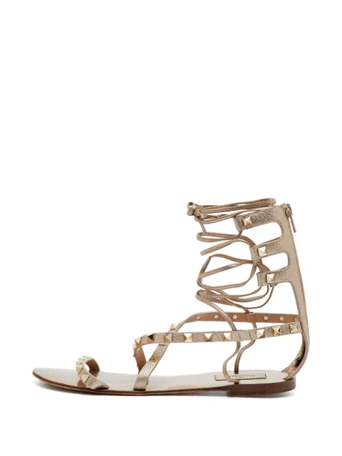 Jimmy Choo Pre-Owned Rockstud gladiator sandals Neutrals 1325237