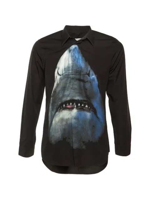 Givenchy Pre-Owned shark-print shirt Black 1304479