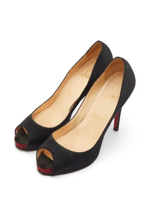 Christian Louboutin Pre-Owned Very Prive crystal-embellished pumps Black 1304930