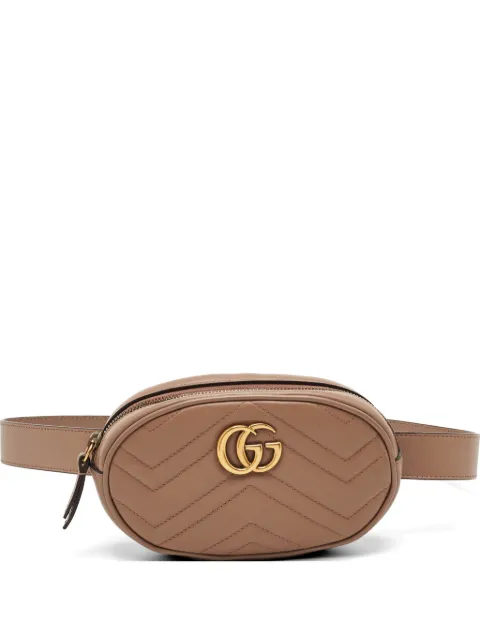 Gucci Pre-Owned mini GG Marmont leather belt bag Neutrals 1332157