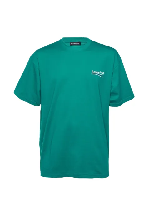 Balenciaga Pre-Owned Political Campaign cottonT-shirt Green 1314757