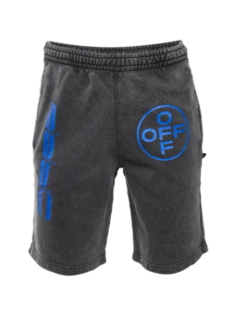 Off-White Pre-Owned Caravaggio print washed shorts Grey 1332545